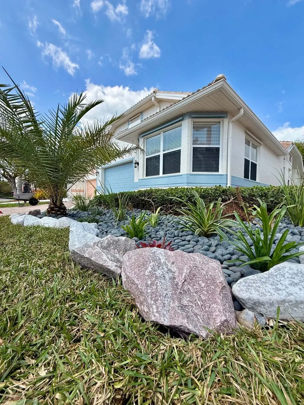 Finished landscape at a Treasure Coast home