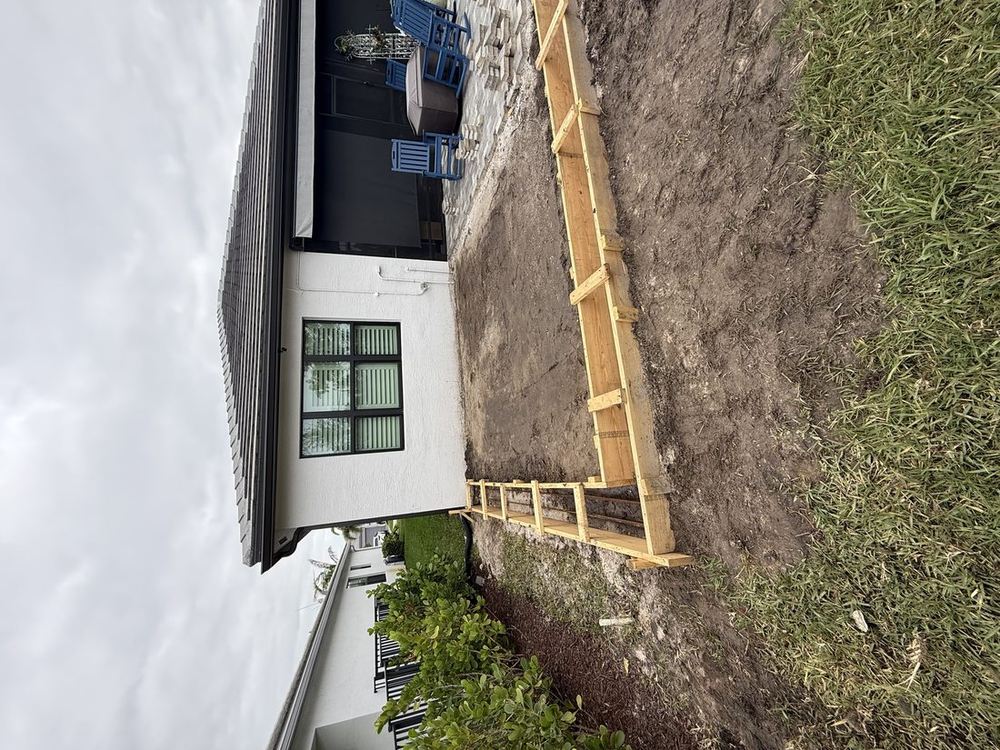 Finished paver patio with seating